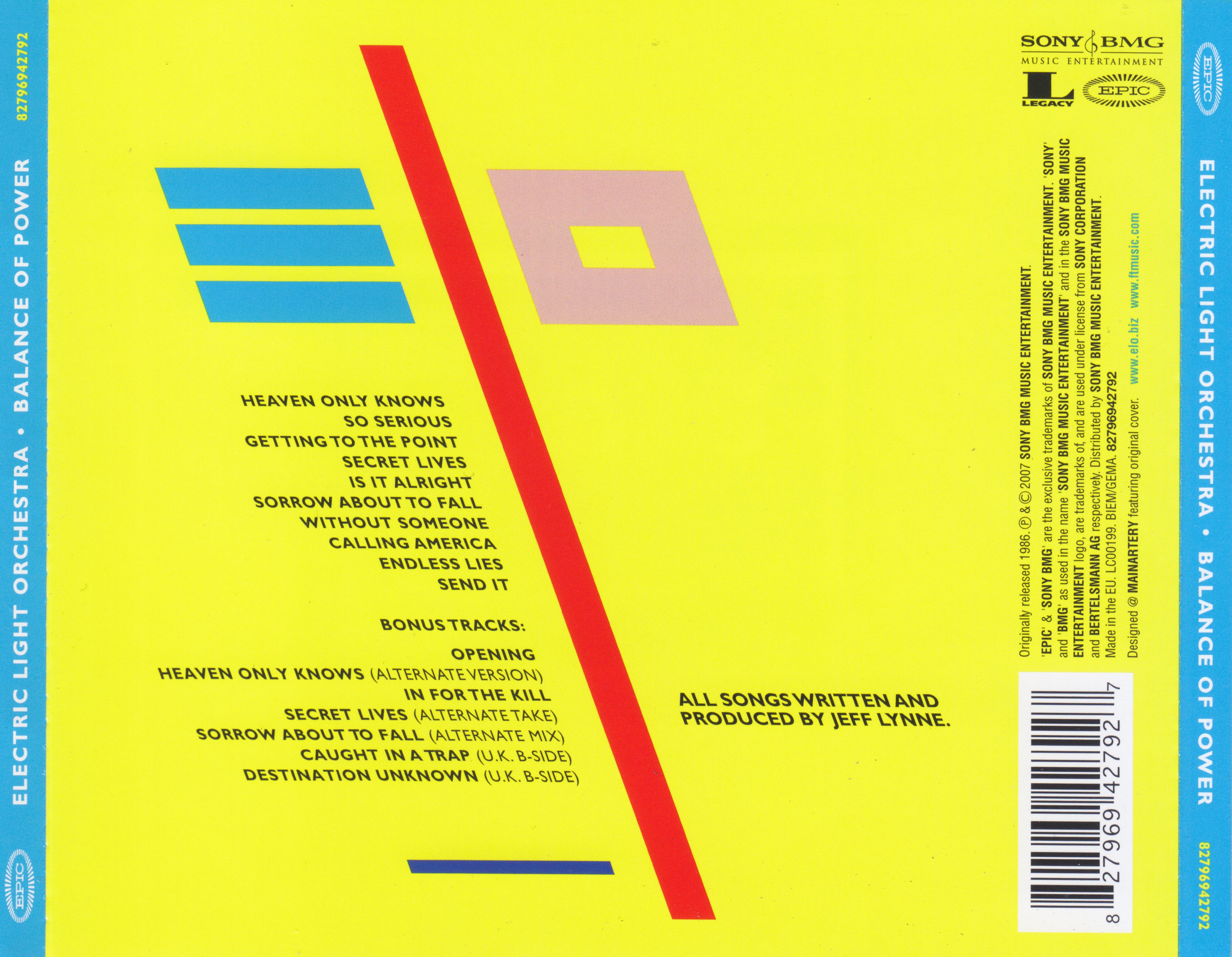 Electric Light Orchestra  Balance Of Power : Back DE